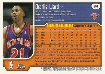 1999-00 Topps #84 Charlie Ward Back
