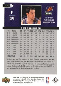 2003-04 Upper Deck MVP - Silver #144 Tom Gugliotta Back