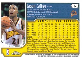 1999-00 Topps Chrome #6 Jason Caffey Back