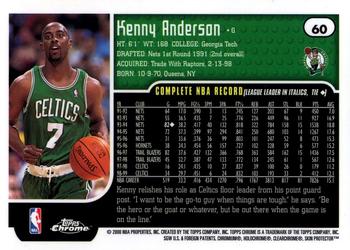 1999-00 Topps Chrome #60 Kenny Anderson Back