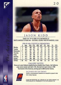 1999-00 Topps Gallery #20 Jason Kidd Back