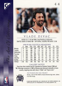 1999-00 Topps Gallery #44 Vlade Divac Back