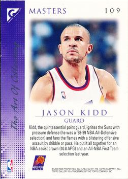1999-00 Topps Gallery #109 Jason Kidd Back