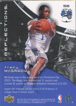 2003-04 Upper Deck Triple Dimensions - Reflections #58 Tracy McGrady Back