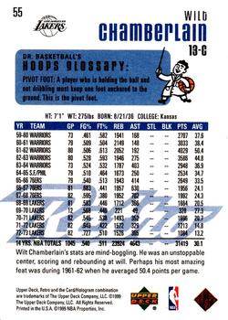1999-00 Upper Deck Retro #55 Wilt Chamberlain Back