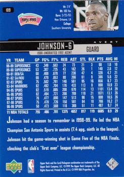 1999-00 Upper Deck #109 Avery Johnson Back