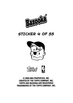 2004-05 Bazooka - 4-on-1 Stickers #4 Stephon Marbury / Shaun Livingston / Jason Kidd / Sebastian Telfair Back