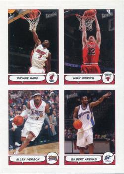 2004-05 Bazooka - 4-on-1 Stickers #14 Dwyane Wade / Kirk Hinrich / Allen Iverson / Gilbert Arenas Front