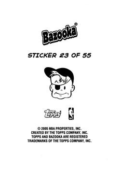 2004-05 Bazooka - 4-on-1 Stickers #23 Tony Parker / Ben Gordon / Andre Miller / Devin Harris Back
