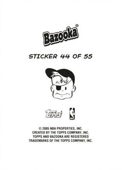 2004-05 Bazooka - 4-on-1 Stickers #44 Devean George / Jerome Williams / David West / James Posey Back