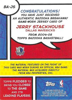 2004-05 Bazooka - Breakaway #BA-JS Jerry Stackhouse Back