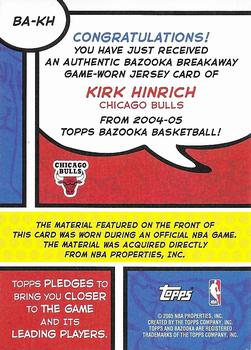 2004-05 Bazooka - Breakaway #BA-KH Kirk Hinrich Back