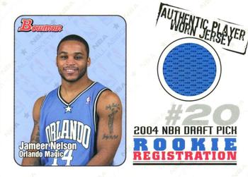 2004-05 Bowman - Rookie Registration Relics #ROR-JN Jameer Nelson Front