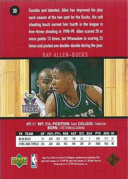 1999-00 Upper Deck Hardcourt #30 Ray Allen Back