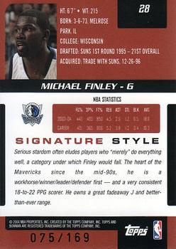 2004-05 Bowman Signature - 169 #28 Michael Finley Back