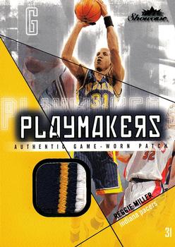 2004-05 Fleer Showcase - Playmakers Jerseys Numbers #PM-RM Reggie Miller Front