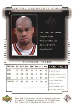 2000 SP Top Prospects #2 Marcus Fizer Back