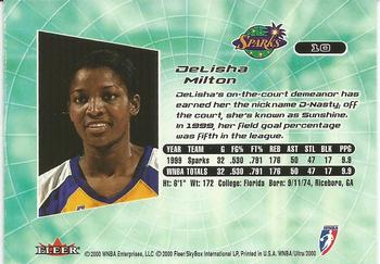 2000 Ultra WNBA #10 DeLisha Milton Back