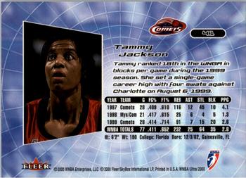 2000 Ultra WNBA #41 Tammy Jackson Back