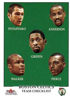 2000-01 Fleer Tradition #286 Boston Celtics Front