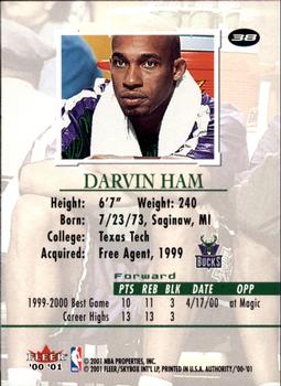 2000-01 Fleer Authority #38 Darvin Ham Back