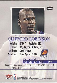 2000-01 Fleer Authority #49 Clifford Robinson Back