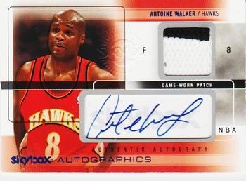 2004-05 SkyBox Autographics - Autographs Patches Embossed (50) #AG-AW Antoine Walker Front