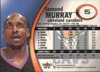2000-01 E-X #15 Lamond Murray Back