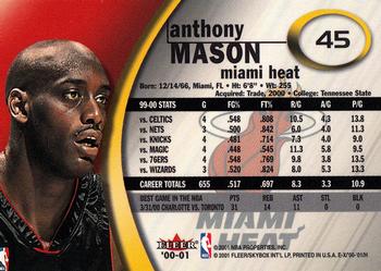 2000-01 E-X #45 Anthony Mason Back