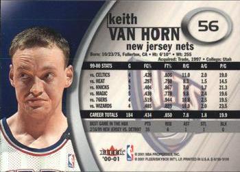 2000-01 E-X #56 Keith Van Horn Back