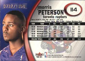 2000-01 E-X #114 Morris Peterson Back