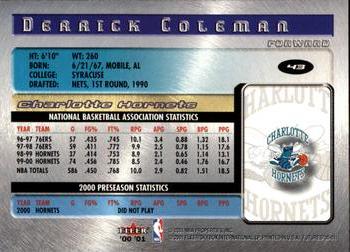 2000-01 Fleer Futures #43 Derrick Coleman Back
