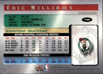 2000-01 Fleer Futures #49 Eric Williams Back
