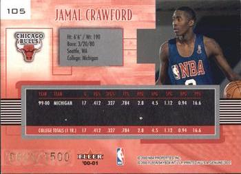 2000-01 Fleer Genuine #105 Jamal Crawford Back