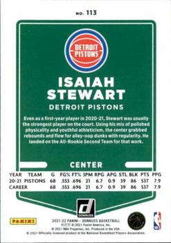 2021-22 Donruss #113 Isaiah Stewart Back