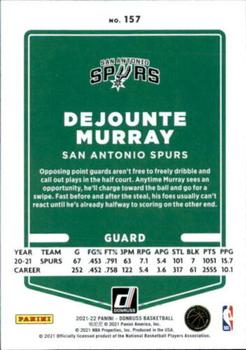 2021-22 Donruss #157 Dejounte Murray Back