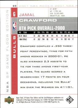2000-01 SP Game Floor #69 Jamal Crawford Back