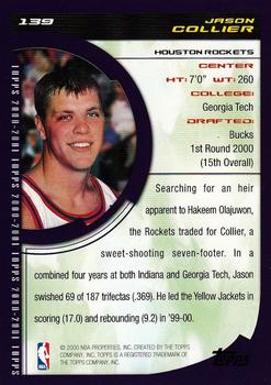 2000-01 Topps #139 Jason Collier Back