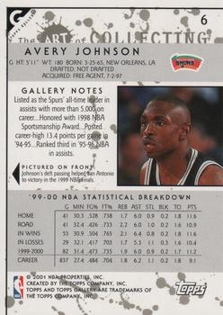 2000-01 Topps Gallery #6 Avery Johnson Back