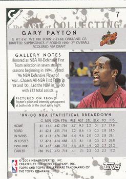 2000-01 Topps Gallery #7 Gary Payton Back