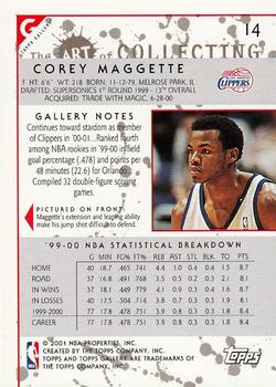 2000-01 Topps Gallery #14 Corey Maggette Back