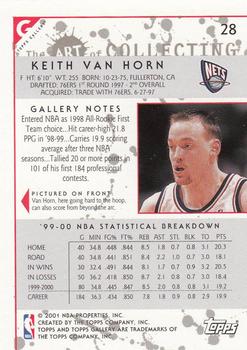 2000-01 Topps Gallery #28 Keith Van Horn Back
