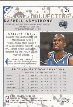 2000-01 Topps Gallery #29 Darrell Armstrong Back