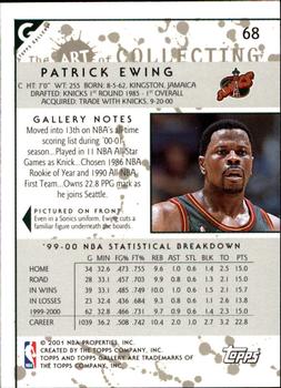 2000-01 Topps Gallery #68 Patrick Ewing Back
