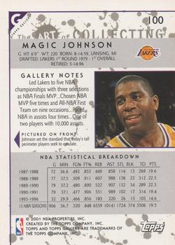 2000-01 Topps Gallery #100 Magic Johnson Back