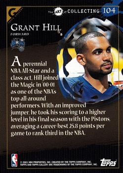 2000-01 Topps Gallery #104 Grant Hill Back