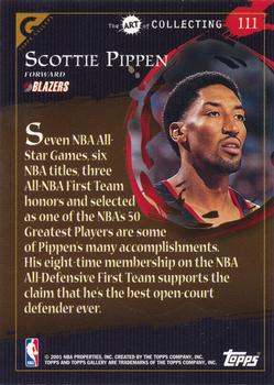 2000-01 Topps Gallery #111 Scottie Pippen Back