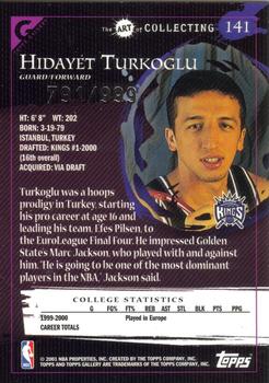 2000-01 Topps Gallery #141 Hidayet Turkoglu Back