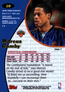 2000-01 Topps Gold Label #28 Marcus Camby Back