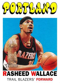 2000-01 Topps Heritage #221 Rasheed Wallace Front